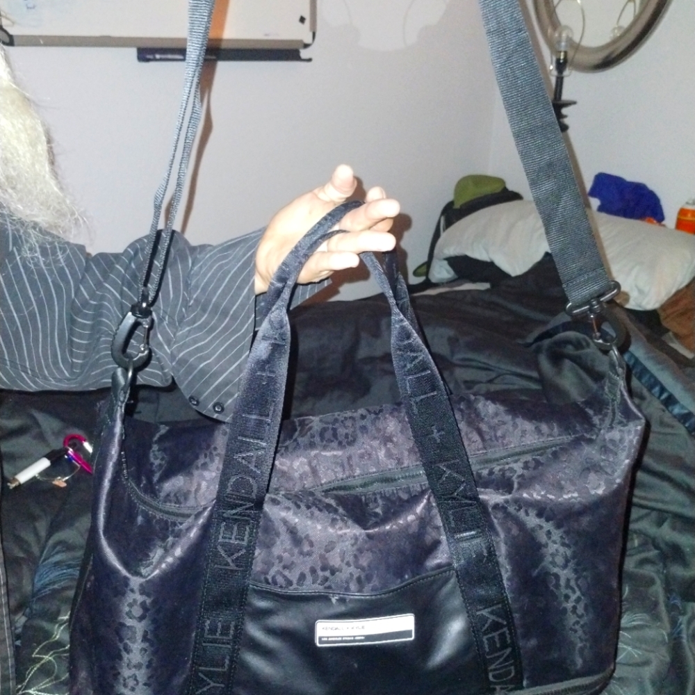 Kendall and Kyle Black large strapped bag